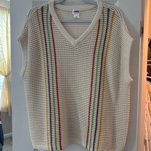 Target Pride V-Neck Sweater with Colorful Stripes